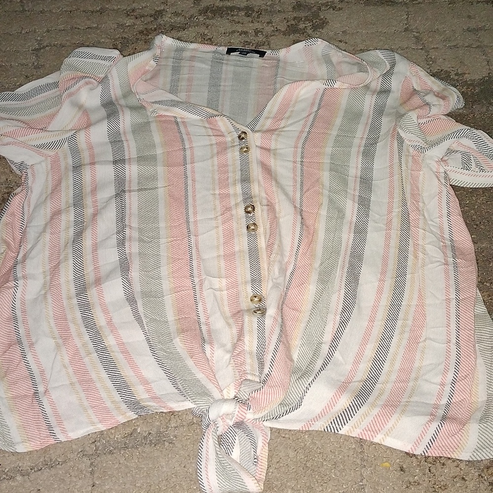 Angels forever young button down/front know top - Picture 1 of 5